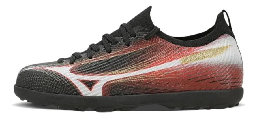 Chuteira Society Mizuno Alpha Club AS - Preto/ Branco/ Vermelho