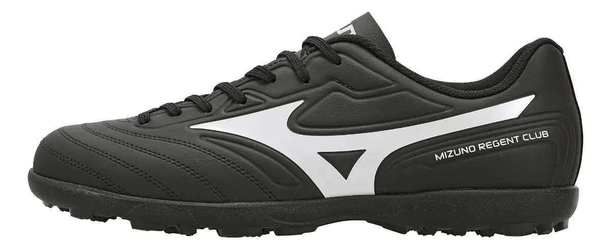 Chuteira Mizuno Reg. Club As - Preto/ Branco