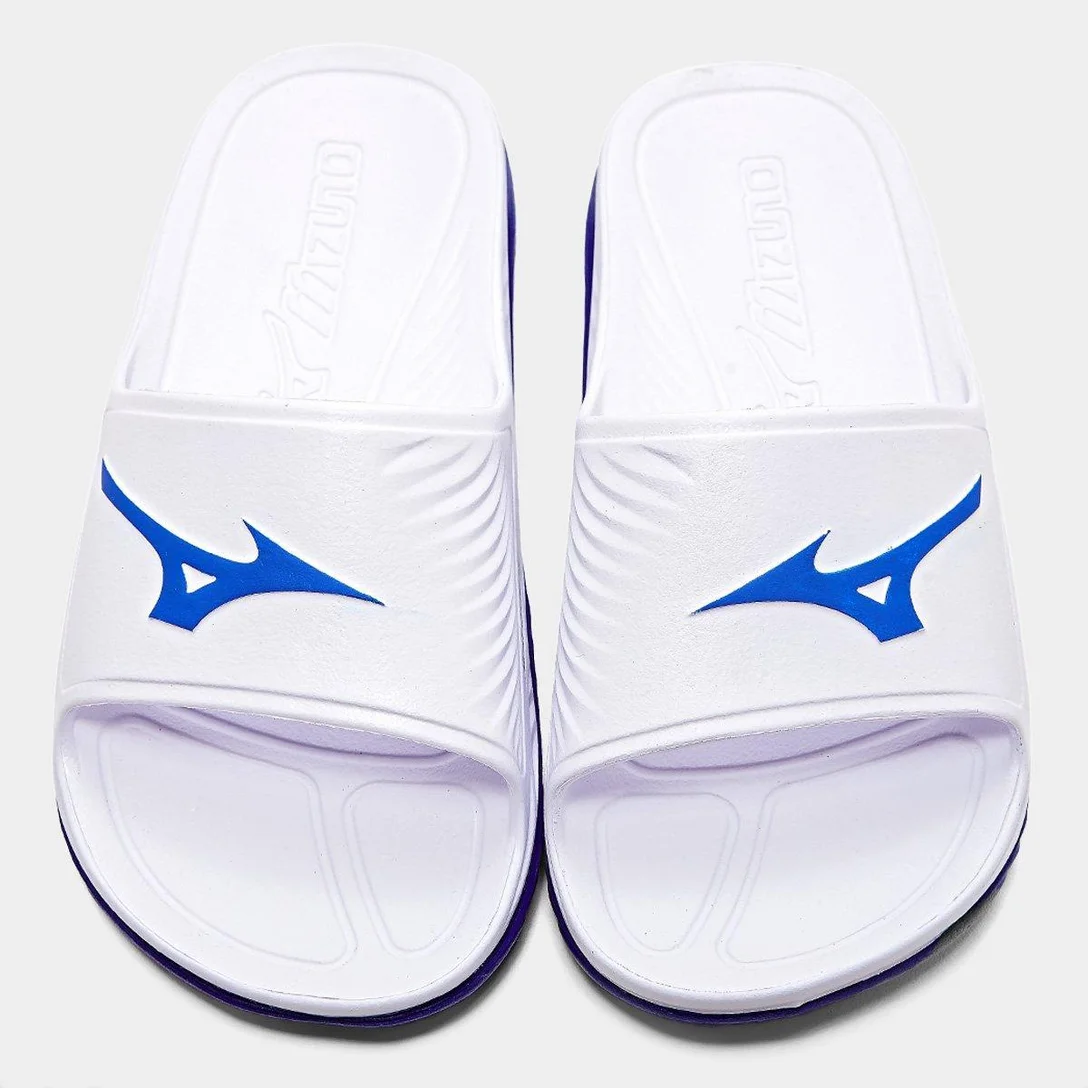 Chinelo Mizuno Enerzy Slide - Branco/; Azul Royal