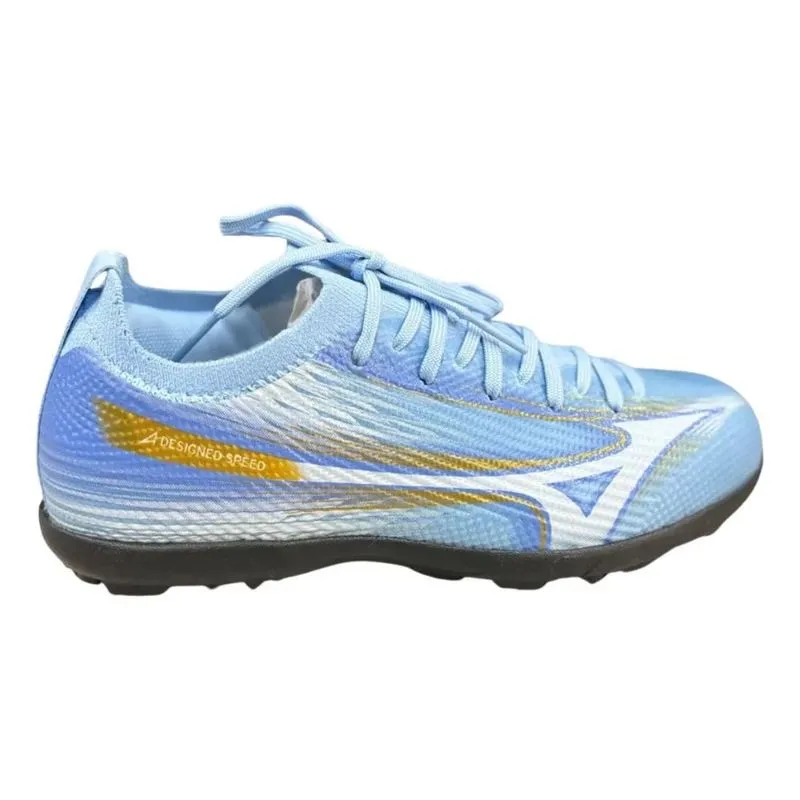 Chuteira Society Mizuno Alpha Club AS - Azul/ Branco