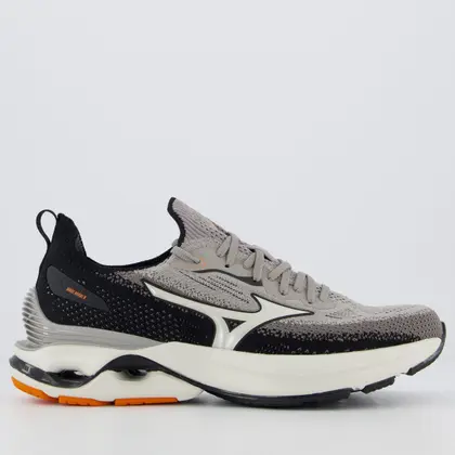 T�nis de Corrida Mizuno Wave Mirai 8 - Cinza/ Preto
