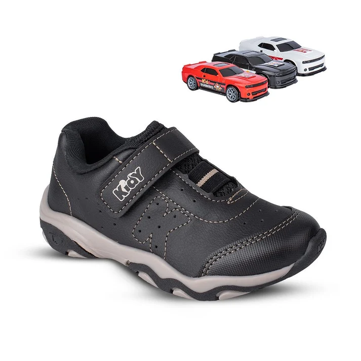 T�nis Infantil Menino Kidy Play Brinquedo 708300731 - Preto 