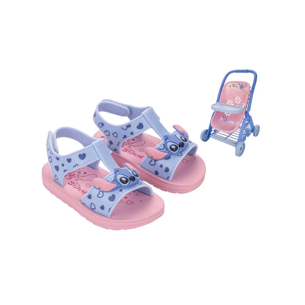 Sandalia Baby Disney Time 23345 - Rosa/ Azul